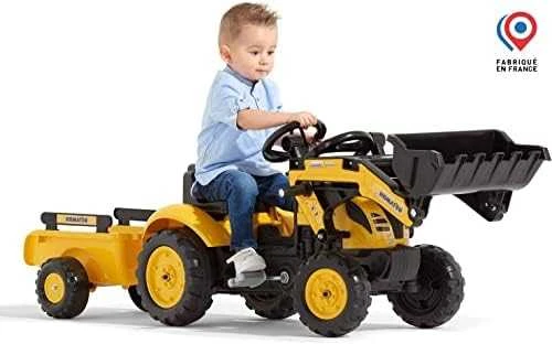 Vaikiškas pedalinis traktorius Falk Country Star 2056L, su priekaba, rožinis