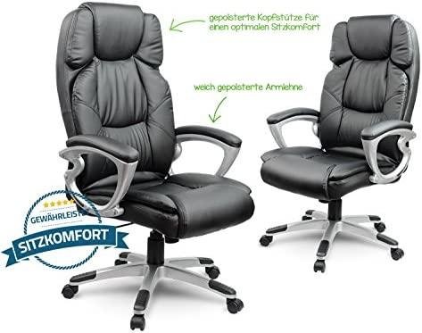 Sofotel Ekologiškos odos biuro kėdė, ergonomiška pasukama kėdė, juoda vadovo kėdė, patogi darbo kėdė, sėdynė namų biurui
