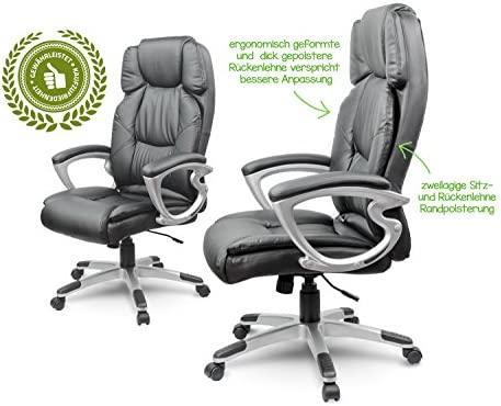 Sofotel Ekologiškos odos biuro kėdė, ergonomiška pasukama kėdė, juoda vadovo kėdė, patogi darbo kėdė, sėdynė namų biurui