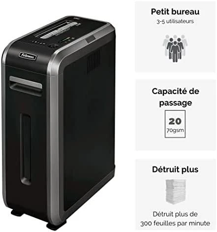 Fellowes Cross-Cut 125Ci popieriaus smulkinimas, kompaktinių diskų smulkinimas, kreditinių kortelių smulkinimas, tradicinis