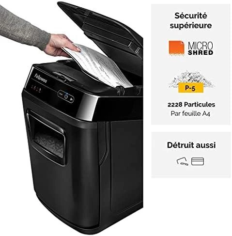 Fellowes MicroShred AutoMAX 200M Popieriaus smulkinimas, Kreditinių kortelių smulkinimas