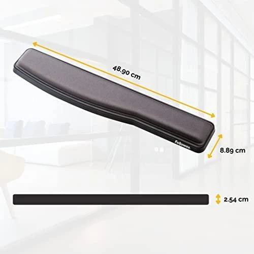 Klaviatūra FELLOWES Premium Gel adjustable riešo atrama juodas