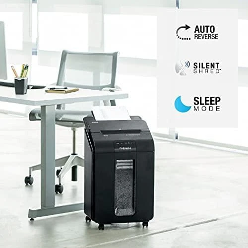 Fellowes AutoMax™ 100M Automatinis kompaktiškas dokumentų naikiklis
