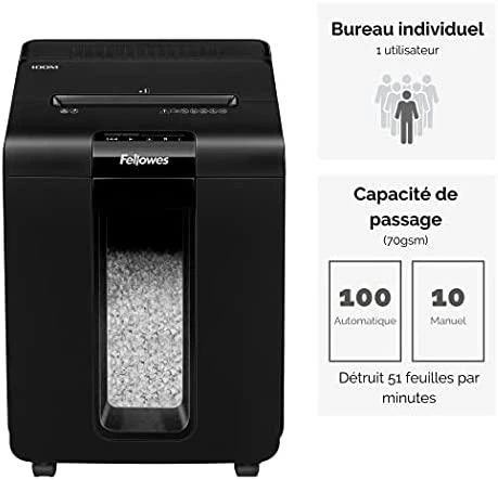 Fellowes AutoMax™ 100M Automatinis kompaktiškas dokumentų naikiklis