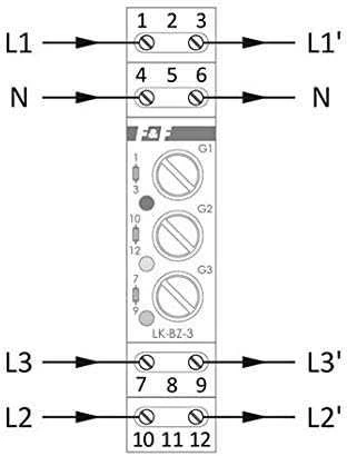F&F trifazė valdymo lempa su apsauga LK-BZ-3 G 3x230 V+N 2892