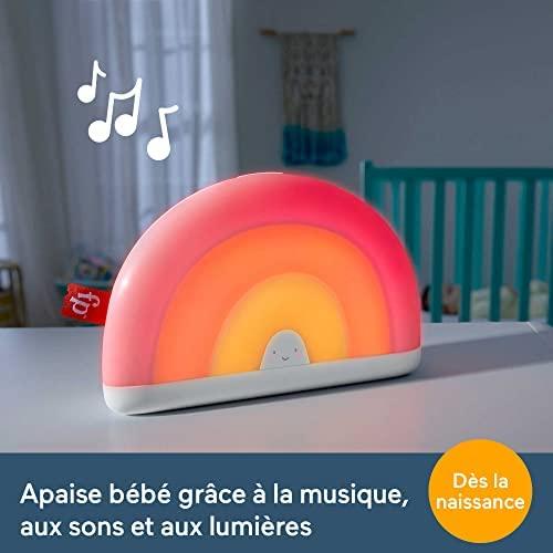 Mattel Fisher-Price šviečiantis vaivorykštės migdukas su muzika ir garsais HGB91