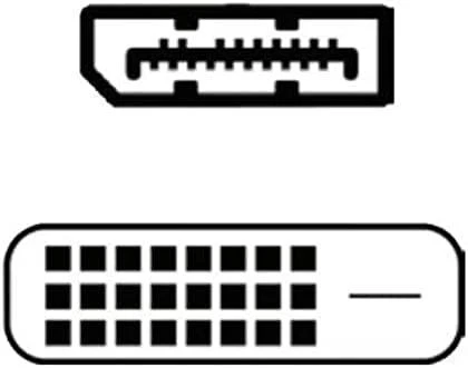 DisplayPort ir DVI-D jungčių techninė schema
