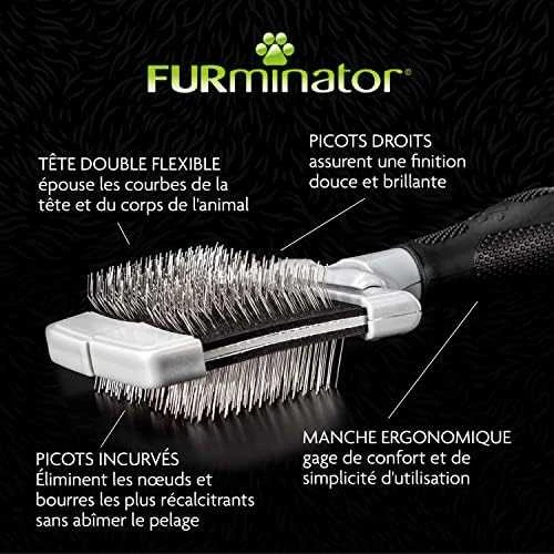 FURminator Didelis kietų šerelių šepetys