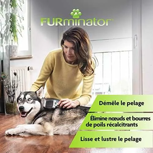 FURminator Didelis kietų šerelių šepetys