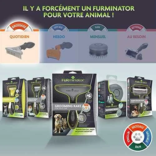 Furminator metalinės šukos-grėbliukas šunims ir katėms