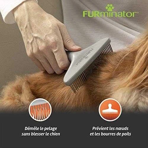 Furminator metalinės šukos-grėbliukas šunims ir katėms