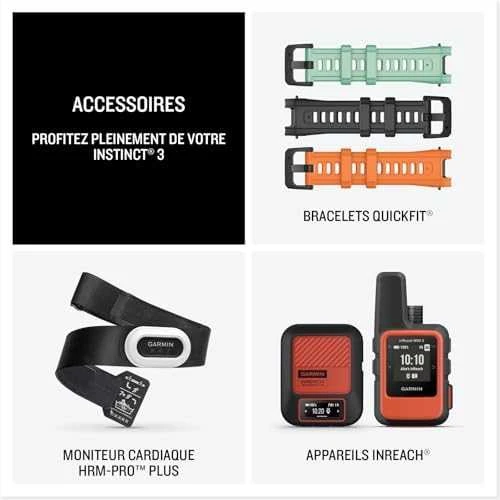 Išmanusis laikrodis Garmin Instinct 3 – 45 mm, AMOLED Juodas su juodu dirželiu