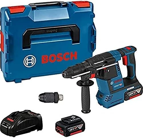 Bosch 18V perforatoriaus komplektas su lagaminu ir priedais