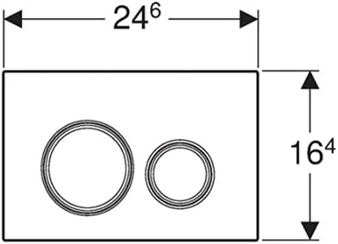 Geberit nuleidimo plokštė START MYGTUKAS SIGMA21, PRIEKIS, STIKLAS Juodas