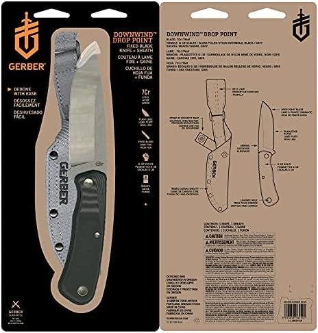 Peilis Gerber Downwind Fixed DP - Juodas