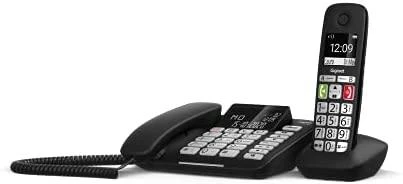 GIS Gigaset DL780 Plus Analoginio ryšio / DECT telefonas Skambintojo ID Juoda