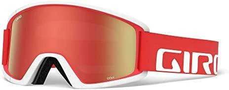 Giro žiemos akiniai GIRO SEMI Raudonas Baltas APEX (spalvotas veidrodinis stiklas AMBER SCARLET 40% S2 + spalvotas stiklas Geltonas 84% S0)