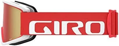 Giro žiemos akiniai GIRO SEMI Raudonas Baltas APEX (spalvotas veidrodinis stiklas AMBER SCARLET 40% S2 + spalvotas stiklas Geltonas 84% S0)