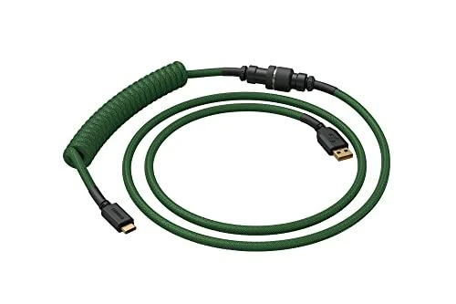 Glorious Coiled Cable susuktas klaviatūros laidas Forest Žalias, USB-C į USB-A – 1,37m, žalios spalvos