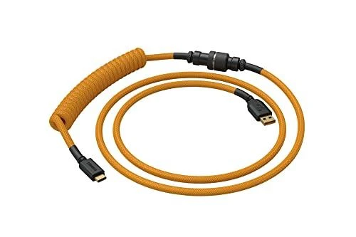 Glorious Coiled Cable susuktas klaviatūros laidas Glorious Gold, USB-C į USB-A – 1,37m, aukso spalvos