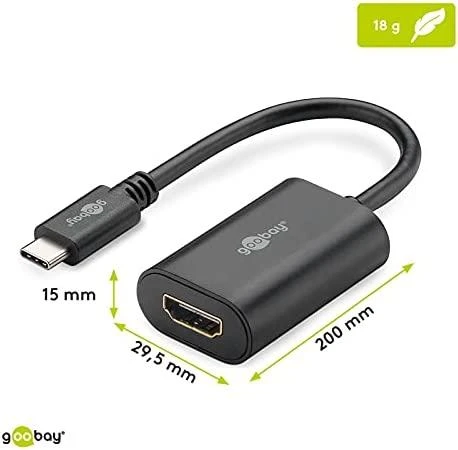 Goobay USB-C į HDMI adapteris | 38532 | HDMI jungtys kiekis