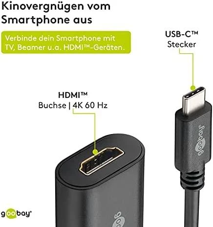 Goobay USB-C į HDMI adapteris | 38532 | HDMI jungtys kiekis