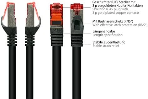 Good Connections EFB Patchcord, 5m, S/FTP, Cat6, PIMF, juoda (K5515.5)