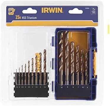 Grąžtas Stanley Irwin Grąžtų rinkinys HSS Titanium 1-10 mm 15 vnt.