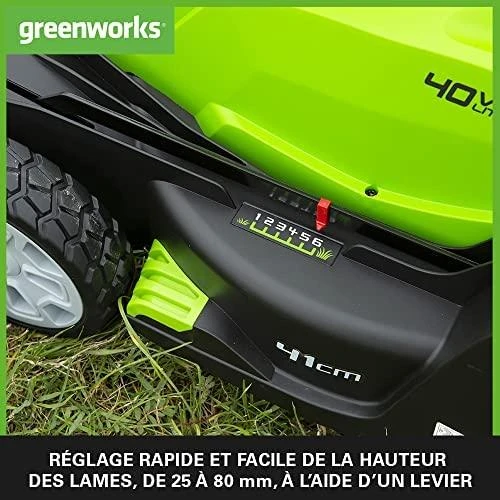 Greenworks Vejapjovė G40LM41, 41cm, 40V, be akumuliatoriaus ir kroviklio