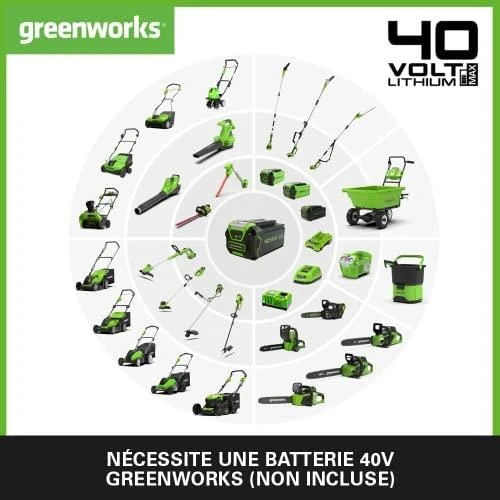 Greenworks Vejapjovė G40LM41, 41cm, 40V, be akumuliatoriaus ir kroviklio