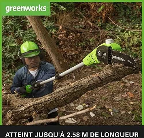 Greenworks Grandininė aukštapjovė G40PSF 20 cm, 40V, be akumuliatoriaus ir kroviklio
