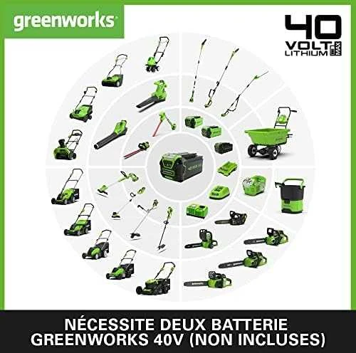 Akumuliatorinis lapų pūstuvas Greenworks GD40ABII; 40 V (be akumuliatoriaus ir pakrovėjo)