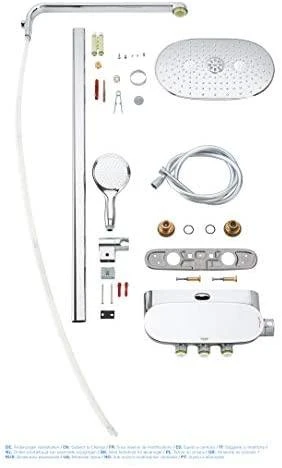 Grohe Dušo sistema SmartControl 360 Duo, su rankiniu dušu chromas 26250000
