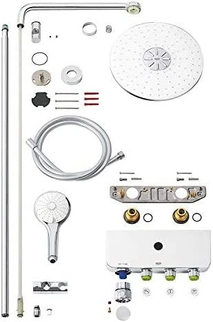 Grohe SmartControl Euphoria Duo 310 termostatinė dušo sistema, chromas/balta