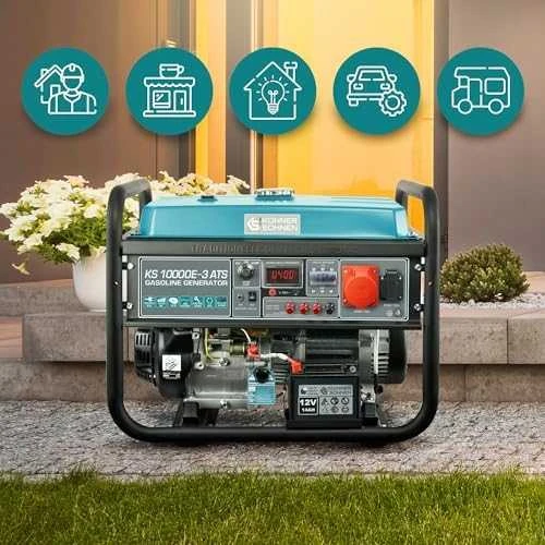 KÖNNER & SÖHNEN Benzininis Generatorius 7,5kW 230/400V KS 10000E-3 ATS