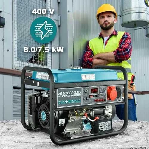 KÖNNER & SÖHNEN Benzininis Generatorius 7,5kW 230/400V KS 10000E-3 ATS