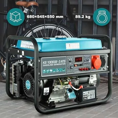 KÖNNER & SÖHNEN Benzininis Generatorius 7,5kW 230/400V KS 10000E-3 ATS