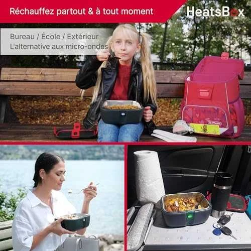 HeatsBox HB-04-102B elektrinė priešpiečių dėžutė 100 W 0,925 L Juodas Suaugusiųjų