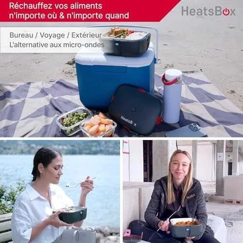 HeatsBox HB-04-102B elektrinė priešpiečių dėžutė 100 W 0,925 L Juodas Suaugusiųjų