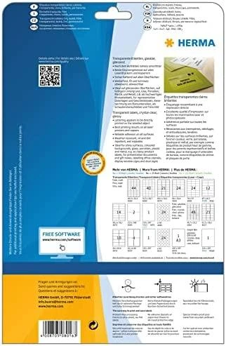 HERMA 8016 etiketė spausdinimui Permatomas Lipni spausdintuvo etiketė