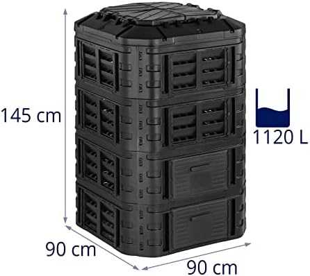 Hillvert Modulinis kompostavimo dėžė sodui organinėms atliekoms 90 x 90 x 145 cm 1120 l
