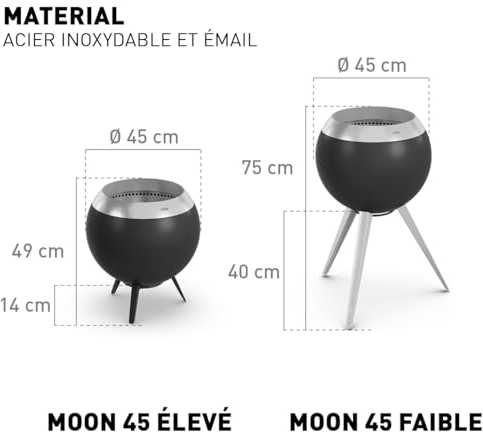 HOFATS MOON BOWL 45 grilis su laikikliu
