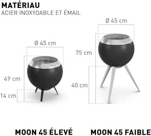 HOFATS MOON BOWL 45 grilis su aukštu laikikliu