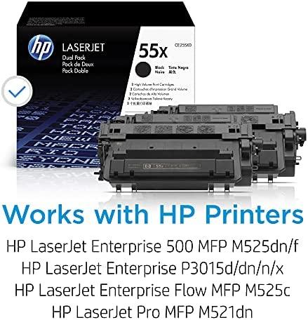 Hewlett Packard (HP) HP Toneris Juodas 55X, skirtas P3015 LaserJet Dvigubas paketas (12 500 puslapių)