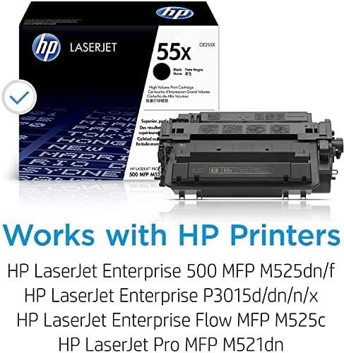 Hewlett Packard (HP) HP Toneris Juodas 55X, skirtas P3015 LaserJet Dvigubas paketas (12 500 puslapių)