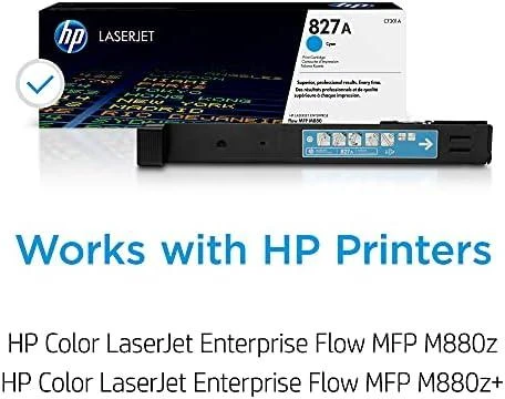 „Hewlett Packard“ (HP) HP no.827A „Cyan LaserJet“ dažų kasetė (32 000 puslapių)