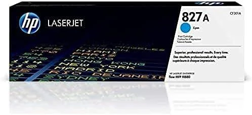 „Hewlett Packard“ (HP) HP no.827A „Cyan LaserJet“ dažų kasetė (32 000 puslapių)