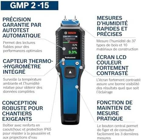 Bosch GMP 2-15 Drėgmės matuoklis-higrom.