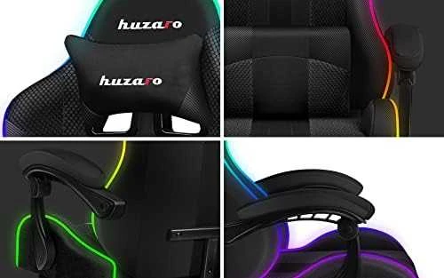 Žaidimų kėdė Huzaro Force 4.7 RGB, Juoda