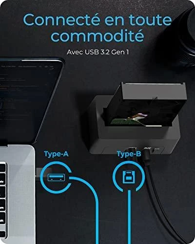 Icy Box Raidsonic | Ledinė dėžė | IB-1121-U3 prijungimo stotis, skirta 1x 2,5"/3,5" SATA I/II/III, USB 3.2 Gen 1, maitinimo šaltinis
